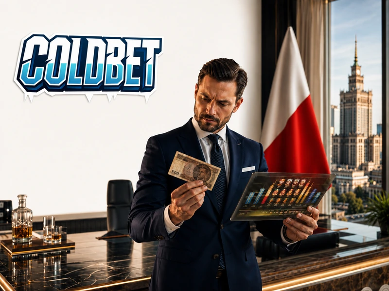 Coldbet Polska – opinie i fakty Coldbet Polska – opinie i fakty, hero z logo na tle stołu kasynowego